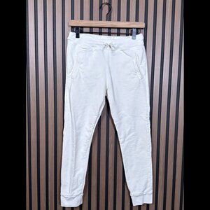DSQAURED2 Pants 12Y Kids White Fleece Pull On French Terry Sweatpants Joggers